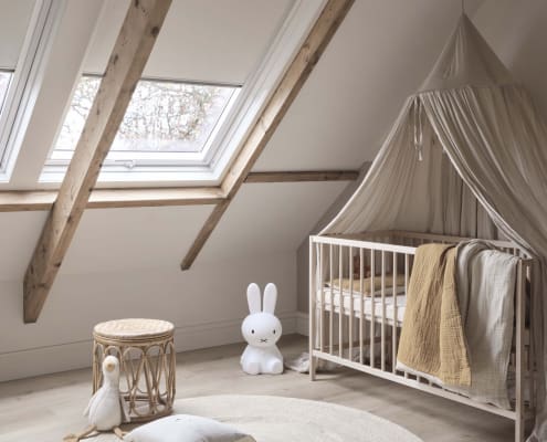 Rullegardin beige soverom